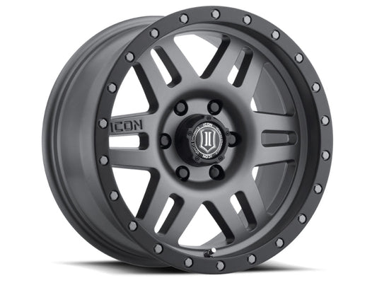 ICON - ICON Six Speed 17x8.5 5x5 -6mm Offset 4.5in BS 94mm Bore Titanium Wheel - Demon Performance