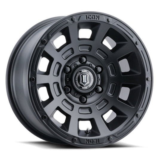 ICON - ICON Thrust 17x8.5 5x5 -6mm Offset 4.5in BS Satin Black Wheel - Demon Performance