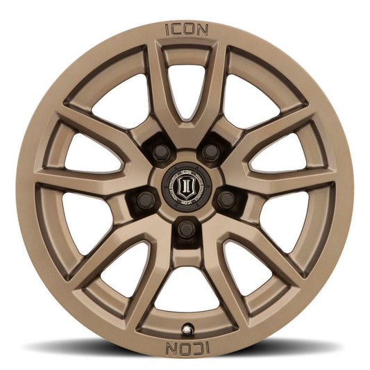 ICON - ICON Vector 5 17x8.5 5x5 -6mm Offset 4.5in BS 71.5mm Bore Bronze Wheel - Demon Performance