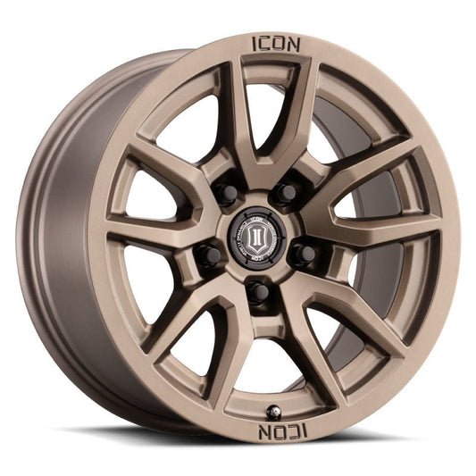 ICON - ICON Vector 5 17x8.5 5x5 -6mm Offset 4.5in BS 71.5mm Bore Bronze Wheel - Demon Performance