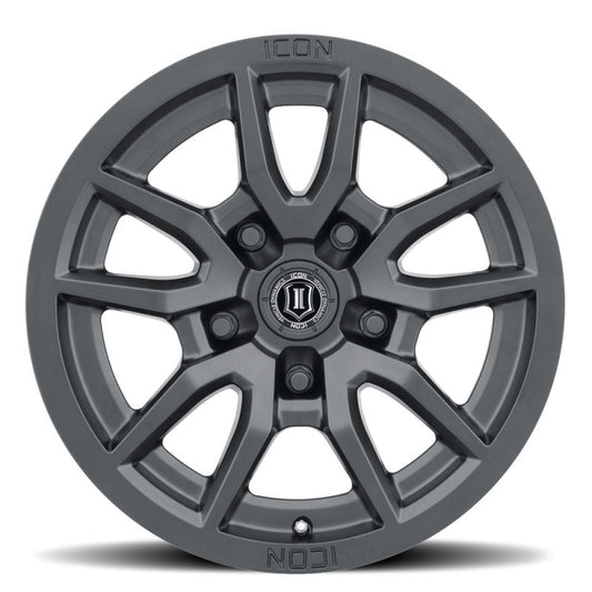 ICON - ICON Vector 5 17x8.5 5x5 -6mm Offset 4.5in BS 71.5mm Bore Satin Black Wheel - Demon Performance