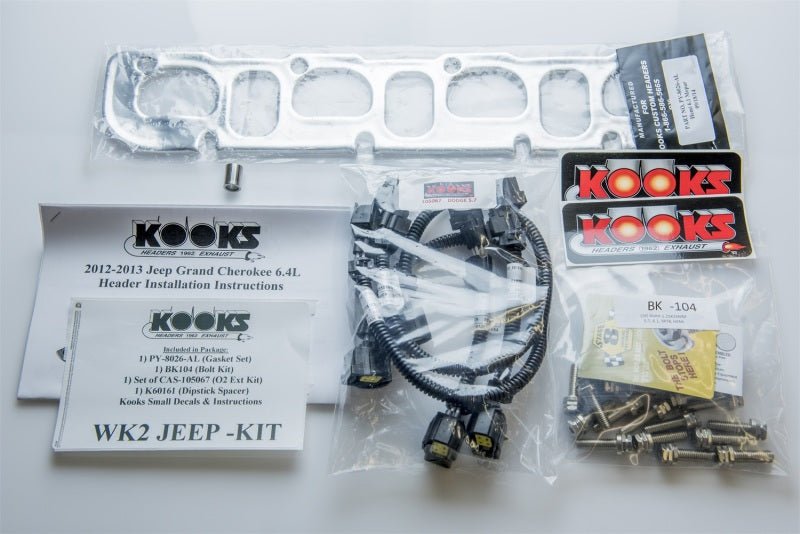 Kooks Headers - Kooks 12+ Jeep Grand Cherokee 6.4L 1-7/8in x 3in SS Longtube Headers w/Green Catted Connection Pipes - Demon Performance