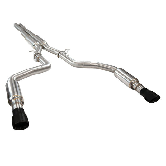 Kooks Headers - Kooks 2015+ Dodge Charger 3in OEM Style Cat-Back Exhaust w/ 4in Black Slash Cut Tips - Demon Performance